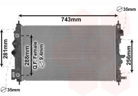 Radiateur, refroidissement du moteur 08002046 International Radiators