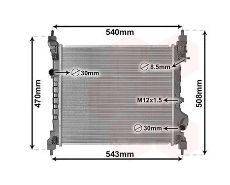 Radiateur, refroidissement du moteur 08012702 International Radiators