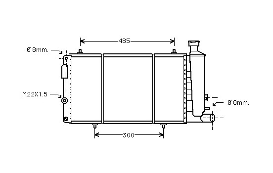 Radiateur, refroidissement du moteur 09002033 International Radiators