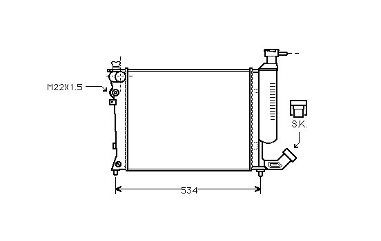 Radiateur, refroidissement du moteur 09002059 International Radiators