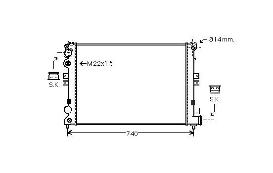 Radiateur, refroidissement du moteur 09002079 International Radiators