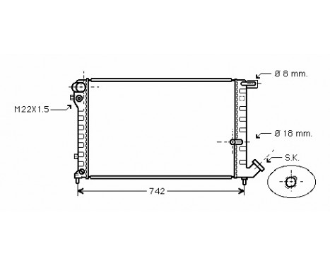 Radiateur, refroidissement du moteur 09002134 International Radiators