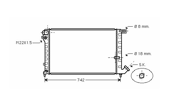 Radiateur, refroidissement du moteur 09002134 International Radiators