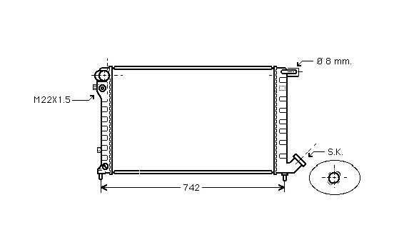 Radiateur, refroidissement du moteur 09002147 International Radiators