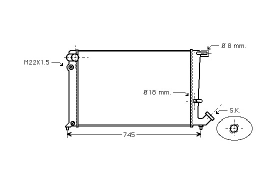 Radiateur, refroidissement du moteur 09002148 International Radiators