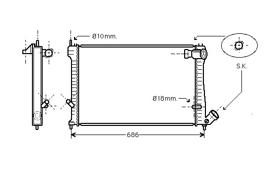 Radiateur, refroidissement du moteur 09002165 International Radiators