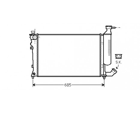 Radiateur, refroidissement du moteur 09002259 International Radiators