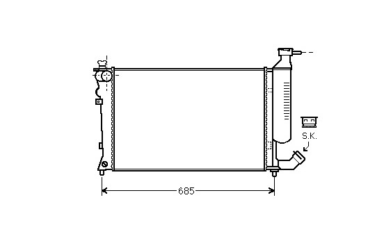 Radiateur, refroidissement du moteur 09002259 International Radiators