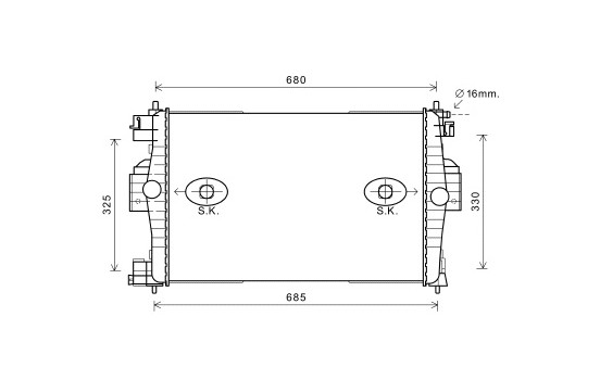 Radiateur, refroidissement du moteur 09002280 International Radiators