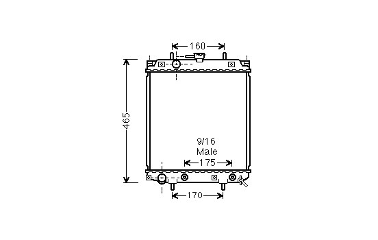 Radiateur, refroidissement du moteur 11002047 International Radiators