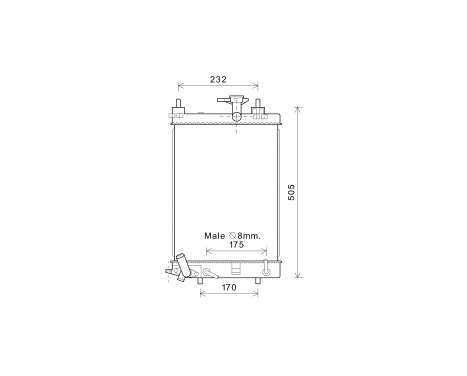 Radiateur, refroidissement du moteur 11002070 International Radiators