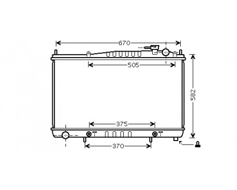 Radiateur, refroidissement du moteur 13002232 International Radiators