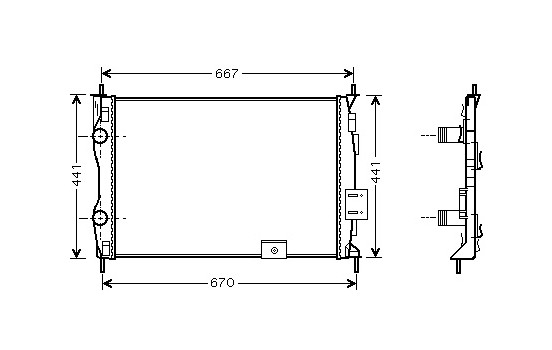 Radiateur, refroidissement du moteur 13002279 International Radiators