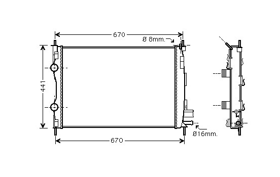 Radiateur, refroidissement du moteur 13002361 Van Wezel