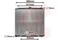 Radiateur, refroidissement du moteur 13002399 International Radiators