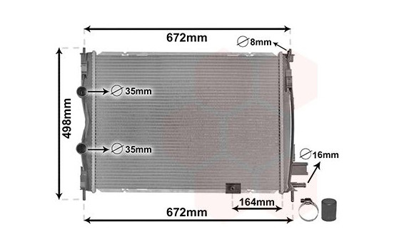 Radiateur, refroidissement du moteur 13012708 International Radiators