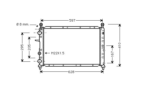 Radiateur, refroidissement du moteur 17002096 International Radiators