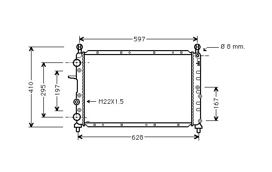 Radiateur, refroidissement du moteur 17002099 International Radiators