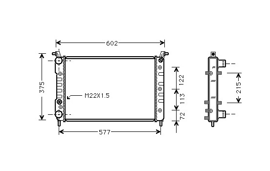 Radiateur, refroidissement du moteur 17002225 International Radiators