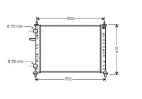 Radiateur, refroidissement du moteur 17002229 International Radiators