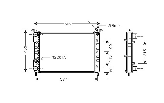 Radiateur, refroidissement du moteur 17002232 International Radiators