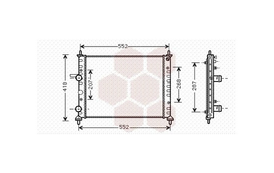 Radiateur, refroidissement du moteur 17002249 International Radiators, Image 2