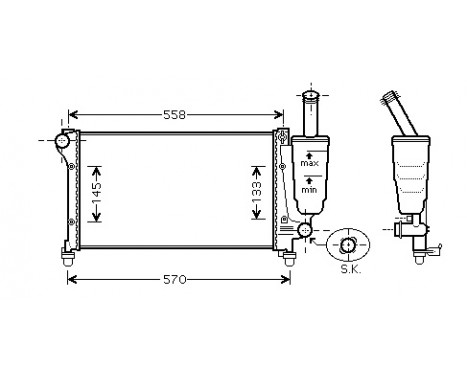 Radiateur, refroidissement du moteur 17002368 International Radiators