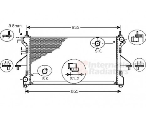 Radiateur, refroidissement du moteur 17002398 International Radiators