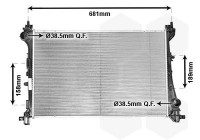 Radiateur, refroidissement du moteur 17002420 International Radiators