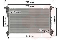 Radiateur, refroidissement du moteur 17012706 International Radiators