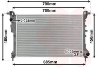 Radiateur, refroidissement du moteur 17012708 International Radiators