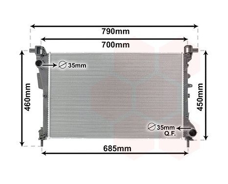 Radiateur, refroidissement du moteur 17012708 International Radiators