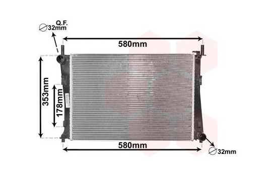 Radiateur, refroidissement du moteur 18002325 International Radiators