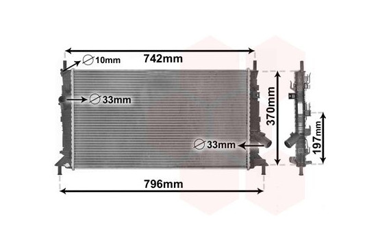 Radiateur, refroidissement du moteur 18002369 International Radiators, Image 2