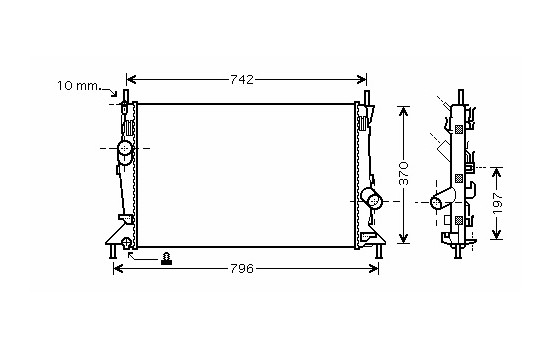 Radiateur, refroidissement du moteur 18002369 International Radiators