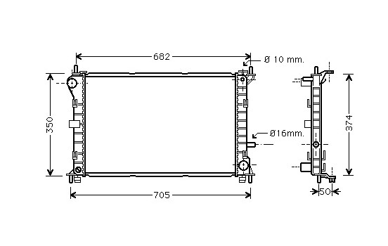 Radiateur, refroidissement du moteur 18002379 International Radiators