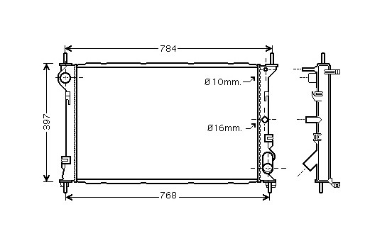 Radiateur, refroidissement du moteur 18002411 International Radiators