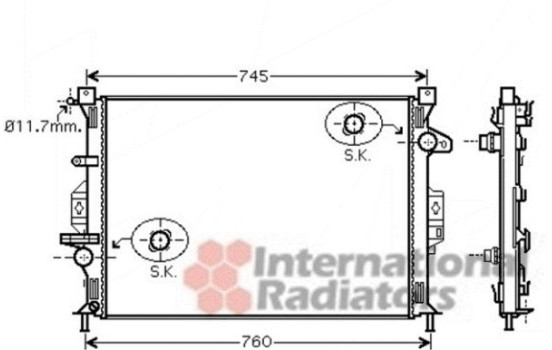 Radiateur, refroidissement du moteur 18002423 International Radiators, Image 2