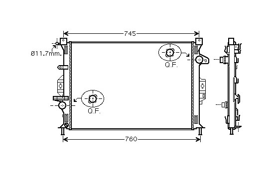 Radiateur, refroidissement du moteur 18002423 International Radiators