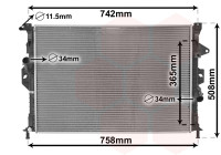 Radiateur, refroidissement du moteur 18002581 International Radiators