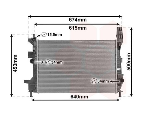 Radiateur, refroidissement du moteur 18002602 International Radiators