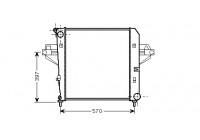 Radiateur, refroidissement du moteur 21002046 International Radiators
