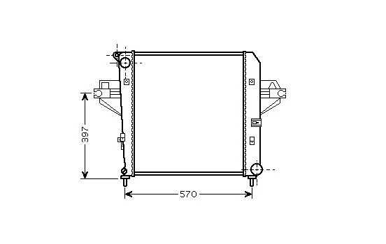 Radiateur, refroidissement du moteur 21002046 International Radiators