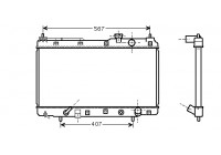 Radiateur, refroidissement du moteur 25002104 International Radiators
