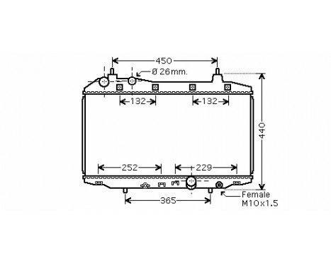 Radiateur, refroidissement du moteur 25002188 International Radiators