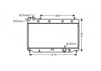 Radiateur, refroidissement du moteur 25002206 International Radiators