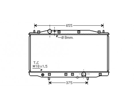 Radiateur, refroidissement du moteur 25002218 International Radiators