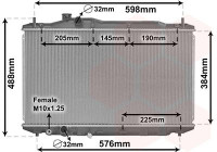 Radiateur, refroidissement du moteur 25002306 International Radiators