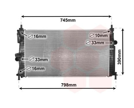 Radiateur, refroidissement du moteur 27002254 International Radiators