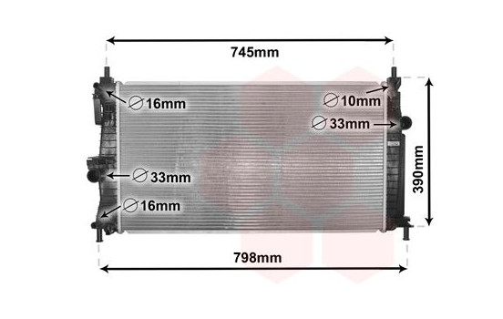 Radiateur, refroidissement du moteur 27002254 International Radiators